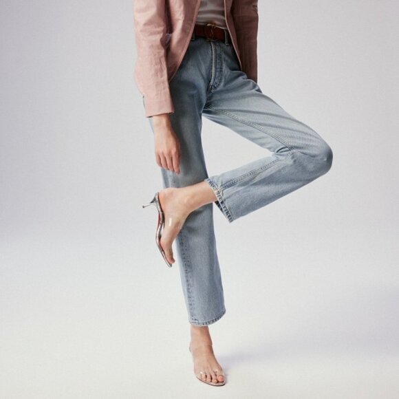 CHRISTIAN LOUBOUTIN 55mm Just Nothing Clear Slide silver heels size 36 - Picture 2 of 10